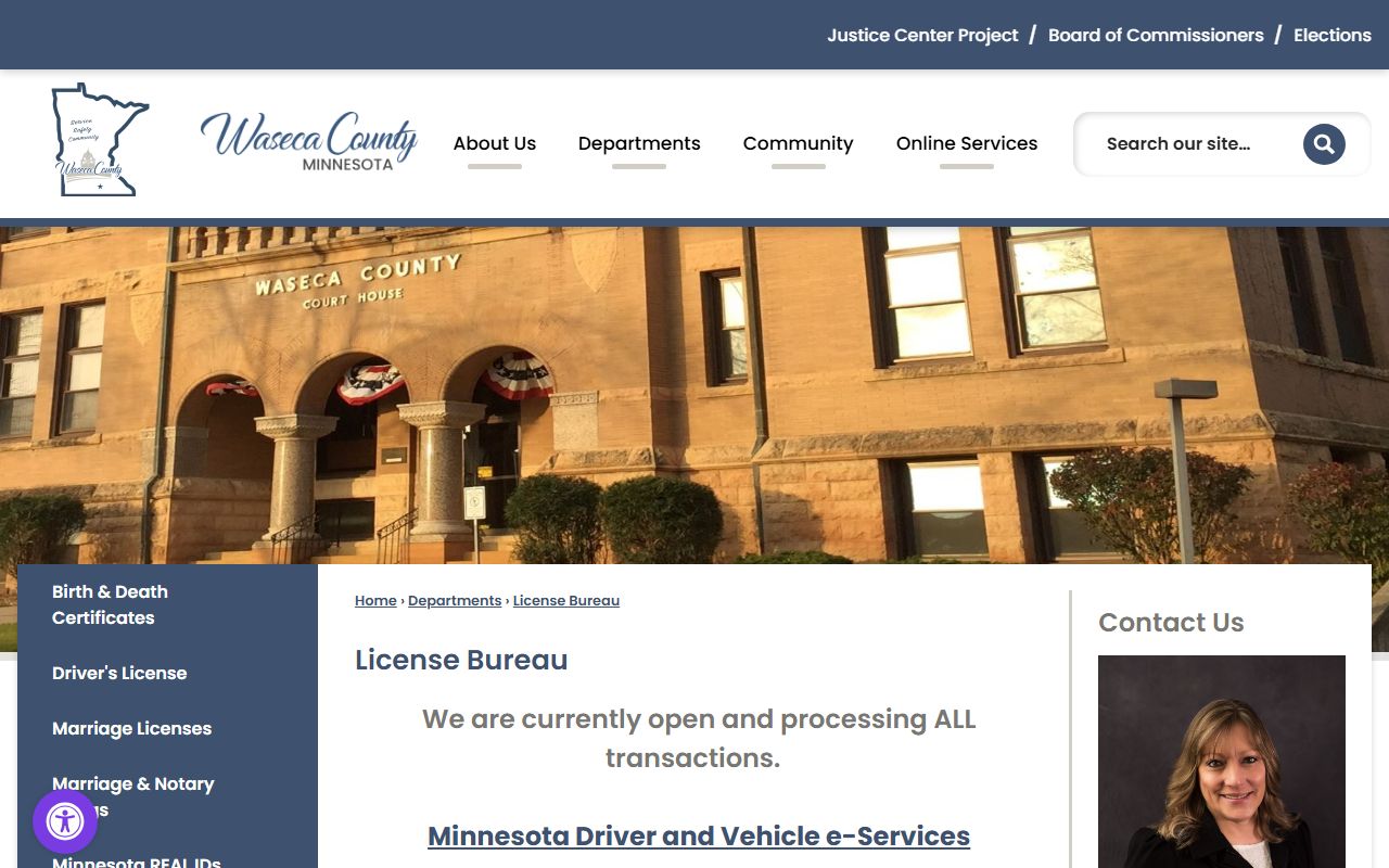 Waseca County License Bureau